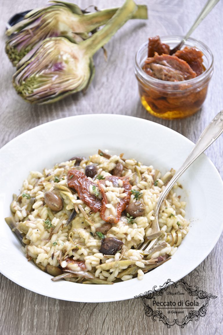 Risotto ai carciofi e pomodori secchi