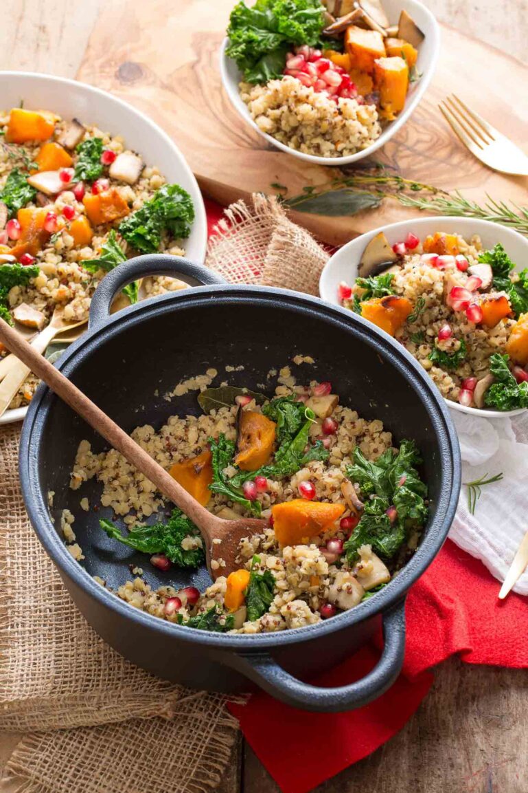 Pilaf di quinoa e lenticchie