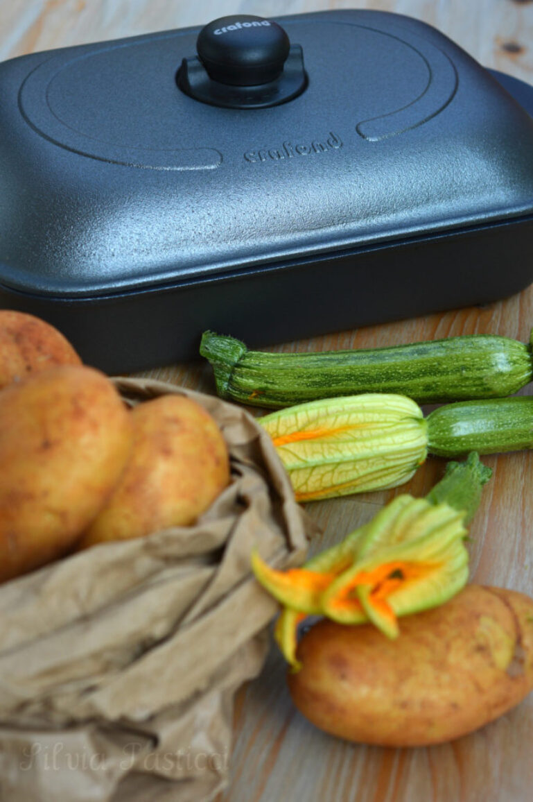 Parmigiana bianca di patate e zucchine