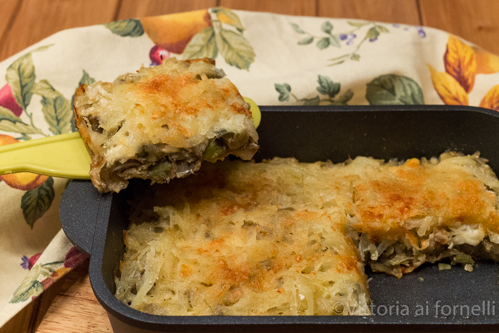 tortino di patate e carciofi alla provola crafond