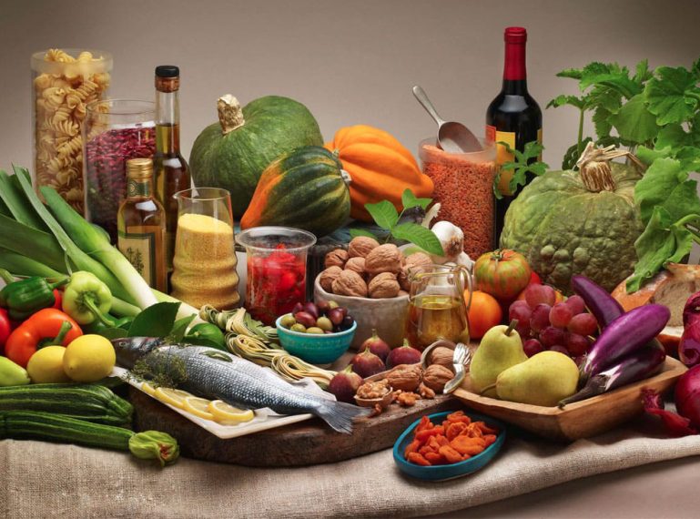 Alimenti e porzioni della dieta mediterranea